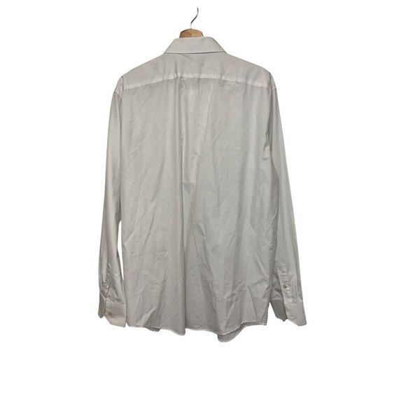 Paco Rabanne White Slim Fit Button-Up Long Sleeve Shirt Men's Size 17.5 - Picture 2 of 8
